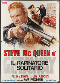 3b0040 GETAWAY Italian 2p R1970s Steve McQueen, McGraw, Peckinpah, completely different art!