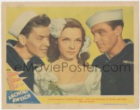3b0451 ANCHORS AWEIGH LC #3 1945 c/u of Kathryn Grayson between sailors Frank Sinatra & Gene Kelly!