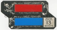 3b0761 13 GHOSTS 4x7 ghost viewer 1960 William Castle, in ILLUSION-O, use it to see or not see them!