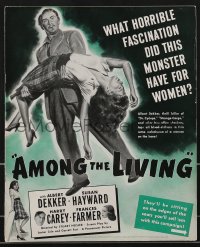 3b0054 AMONG THE LIVING pressbook 1941 scared Albert Dekker carrying Frances Farmer, ultra rare!
