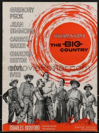 3b0063 BIG COUNTRY pressbook 1958 Gregory Peck, Charlton Heston, Jean Simmons, William Wyler classic