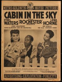3b0067 CABIN IN THE SKY pressbook 1943 Lena Horne, Rochester, Ethel Waters, includes herald, rare!