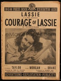 3b0074 COURAGE OF LASSIE pressbook 1946 Elizabeth Taylor with the famous canine, ultra rare!
