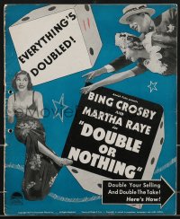 3b0080 DOUBLE OR NOTHING pressbook 1937 Bing Crosby, Mary Carlisle, Martha Raye, Andy Devine, rare!