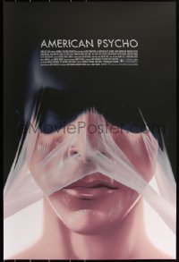 3c0063 AMERICAN PSYCHO #2/220 24x36 art print 2019 Mondo, creepy close-up art by Jack Hughes!