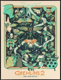 3c1855 GREMLINS 2 #3/150 18x24 art print 2016 Mondo, Brogan art of Gizmo surrounded by creatures!