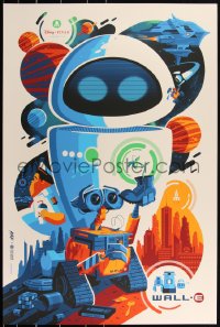 3c1275 WALL-E #27/185 24x36 art print 2016 Mondo, art by Tom Whalen, variant edition!