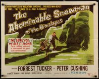 3d1769 ABOMINABLE SNOWMAN OF THE HIMALAYAS 1/2sh 1957 Cushing & the dreaded man-beast of Tibet!
