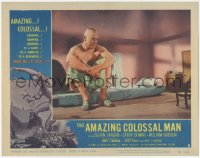 3d0721 AMAZING COLOSSAL MAN LC #3 1957 he is sitting in a room that is way way too small for him!