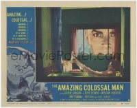 3d0717 AMAZING COLOSSAL MAN LC #6 1957 best image of monster peeking at bathing girl through window!