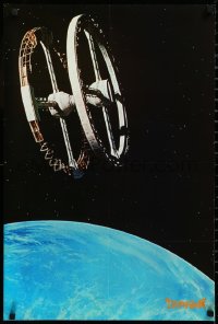 3d1641 2001: A SPACE ODYSSEY 2-sided 20x29 Japanese special poster 1978 Town Mook, space wheel & Discovery