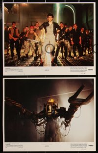 3d1025 ALIENS 8 LCs 1986 James Cameron, Sigourney Weaver as Ripley, Carrie Henn, Michael Biehn