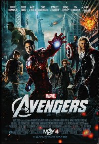 3g0687 AVENGERS advance DS 1sh 2012 Robert Downey Jr & The Hulk, assemble 2012!