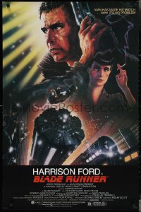 3g0705 BLADE RUNNER studio style 1sh 1982 Ridley Scott sci-fi classic, art of Harrison Ford by Alvin!