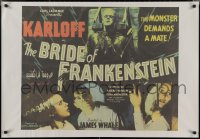 3g0062 BRIDE OF FRANKENSTEIN Egyptian poster R2000s Karloff, Lanchester, from half-sheet!!