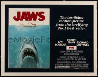 3g0561 JAWS 1/2sh 1975 great art of Steven Spielberg's classic shark attacking sexy swimmer!