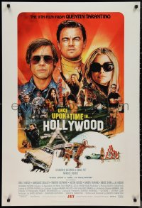 3g0881 ONCE UPON A TIME IN HOLLYWOOD advance DS 1sh 2019 Tarantino, DiCaprio, montage art by Chorney!