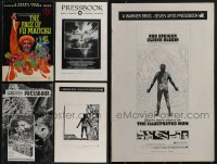 3h0072 LOT OF 5 HORROR/SCI-FI UNCUT PRESSBOOKS 1960s-1970s advertising for a variety of movies!