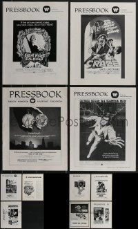 3h0061 LOT OF 11 HORROR/SCI-FI UNCUT PRESSBOOKS 1970s advertising for a variety of scary movies!