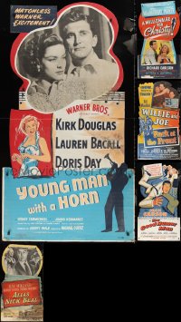 3h0003 LOT OF 5 STANDEES 1950s Kirk Douglas, Lauren Bacall, Ray Milland, Fred MacMurray & more!