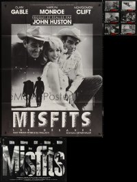 3h0048 LOT OF 8 MISFITS RE-RELEASE FRENCH POSTERS & LOBBY CARDS R1980s-1990s Marilyn Monroe!