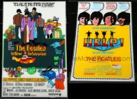 3h0001 LOT OF 2 27X41 BEATLES SPECIAL POSTERS 1960s great images from Help and Yellow Submarine!
