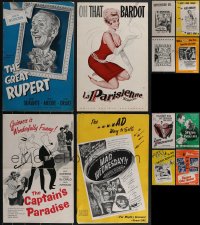 3h0060 LOT OF 12 COMEDY UNCUT PRESSBOOKS 1940s-1950s advertising for a variety of funny movies!