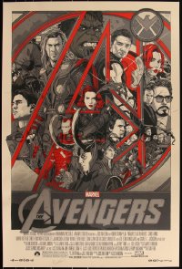 3k0101 AVENGERS #159/350 24x36 art print 2012 Mondo, Stout, Marvel's Avengers Series, variant ed.!