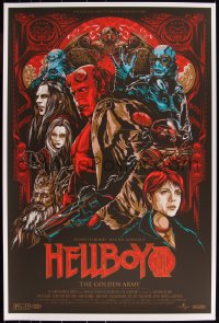 3k0673 HELLBOY II: THE GOLDEN ARMY #79/360 24x36 art print 2011 Mondo, art by Ken Taylor, Alamo!