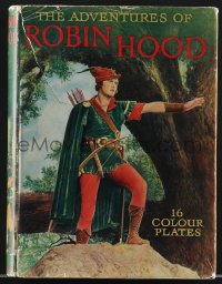 3p1695 ADVENTURES OF ROBIN HOOD first edition English hardcover book 1938 with color illustrations!