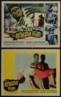 3p1391 ALLIGATOR PEOPLE 8 LCs 1959 Lon Chaney, Beverly Garland's honeymoon turned into a nightmare!