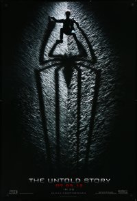 3r0650 AMAZING SPIDER-MAN teaser DS 1sh 2012 shadowy image of Andrew Garfield climbing wall!