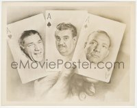 3t1311 3 OF A KIND 8x10.25 still 1944 Shemp, Gilbert & Rosenbloom on art of ace playing cards!