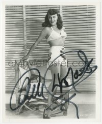 3t1120 ANN DVORAK signed 8x10 REPRO photo 1970s full-length in sexy two-piece bathing suit!