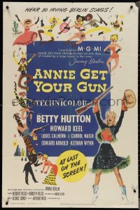 3t0778 ANNIE GET YOUR GUN 1sh 1950 Betty Hutton as the greatest sharpshooter, Howard Keel