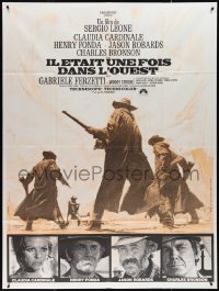 3t0038 ONCE UPON A TIME IN THE WEST French 1p R1970s Leone, Cardinale, Fonda, Bronson & Robards!