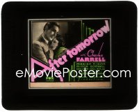 3t1192 AFTER TOMORROW glass slide 1932 romantic close up of Charles Farrell & Marian Nixon, rare!