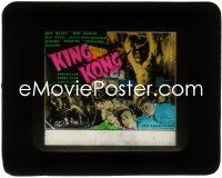 3t1251 KING KONG glass slide 1933 Cooper & Schoedsack classic, Fay Wray, like 6-sheet image, rare!