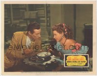 3t0643 ANNA & THE KING OF SIAM LC 1946 pretty Irene Dunne close up eating with royal Rex Harrison!
