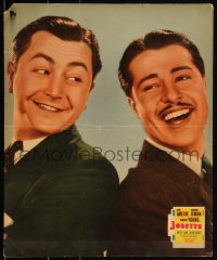 3t0013 JOSETTE jumbo LC 1938 great portrait of Robert Young & Don Ameche smiling back-to-back!