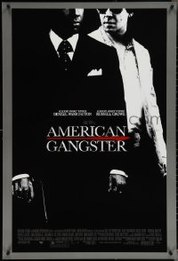 3w0652 AMERICAN GANGSTER DS 1sh 2007 Denzel Washington, Russell Crowe, Ridley Scott directed!