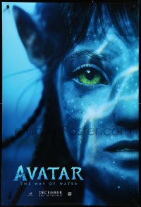 3w0658 AVATAR: THE WAY OF WATER teaser DS style A 1sh 2022 James Cameron sci-fi sequel, close-up!