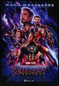3w0661 AVENGERS: ENDGAME advance DS 1sh 2019 Marvel Comics, cool montage with Hemsworth & top cast!