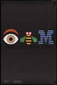 3w0198 IBM 24x36 special poster 1981 great wacky different Paul Rand art, Eye-Bee-M!