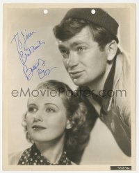 3x0440 BUDDY EBSEN signed 8x10 still 1936 great portrait with pretty June Lang in Captain January!