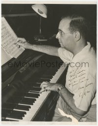 3x0543 MAX STEINER signed 7.75x10 still 1939 c/u at piano composing score for The Old Maid by Muky!