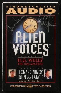 3x0344 ALIEN VOICES signed audio book 1997 by BOTH Leonard Nimoy AND John De Lancie, Time Machine!