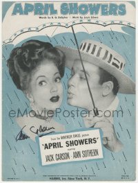 3x0283 ANN SOTHERN signed sheet music 1948 the title song from April Showers, c/u with Jack Carson!