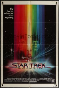 3x0166 STAR TREK signed 1sh 1979 by William Shatner, Doohan, Takei, Koenig, Nichols, AND Robert Wise!