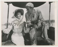 3y0201 AFRICAN QUEEN deluxe 11.25x14 still 1952 Humphrey Bogart & Katharine Hepburn at the tiller!